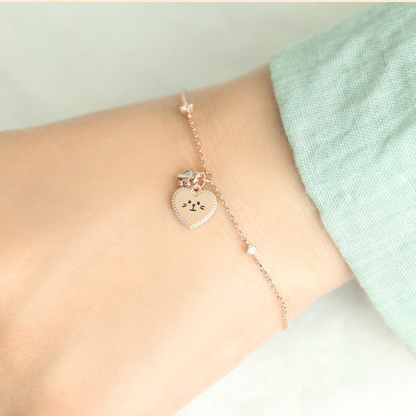 OST - My Little Friends - Cat Rose Gold Bracelet Hot on Sale - Image 3