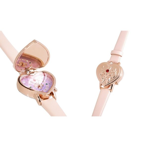 CLUE x Saint Tail - Cologne Heart Baby Rocket Pink Leather Watch Online - Image 3