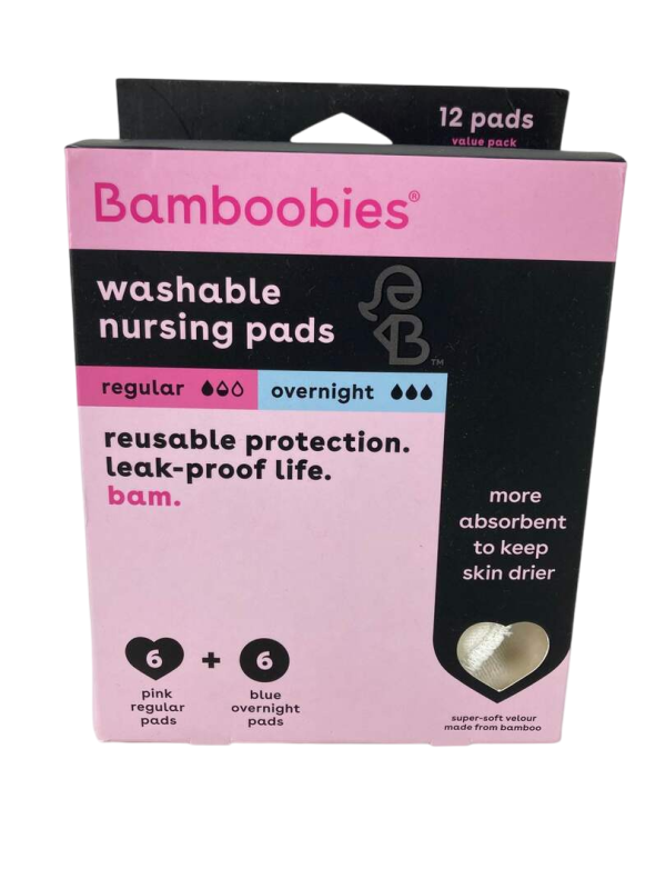 Bamboobies Regular and Overnight washable Nursing Pad, 8ct For Discount - Image 3
