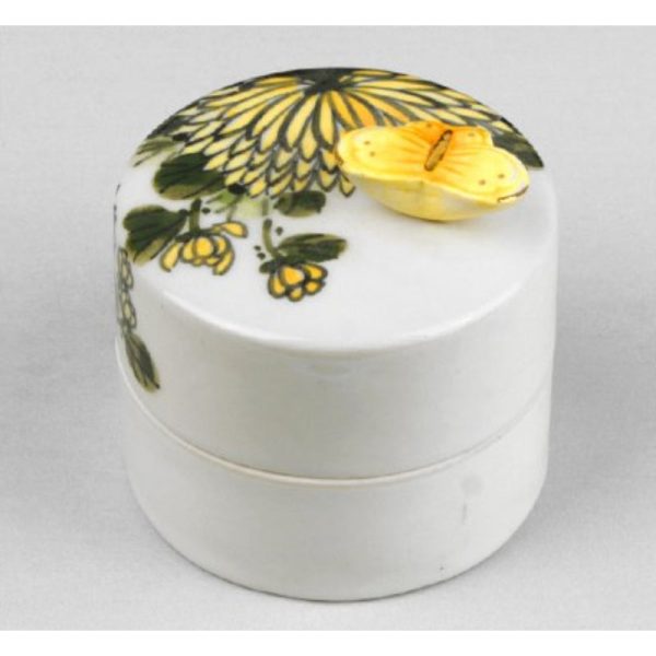 HK Studio - Hand Painted Yellow Chrysanthemum Musical Jewelry Box For Discount - Image 3