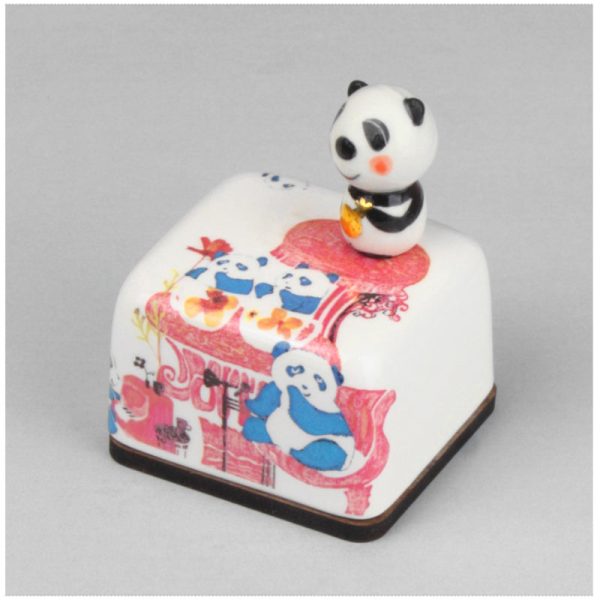 HK Studio - Moony Ceramic Panda Musical Paperweight Hot on Sale - Image 2