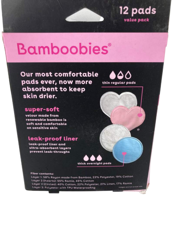 Bamboobies Regular and Overnight washable Nursing Pad, 8ct For Discount - Image 4