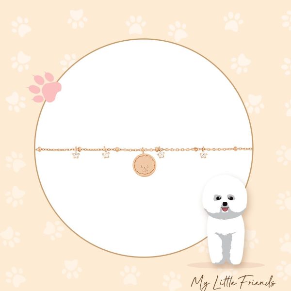 OST - My Little Friends - Bichon Poodle Rose Gold Bracelet Discount - Image 2